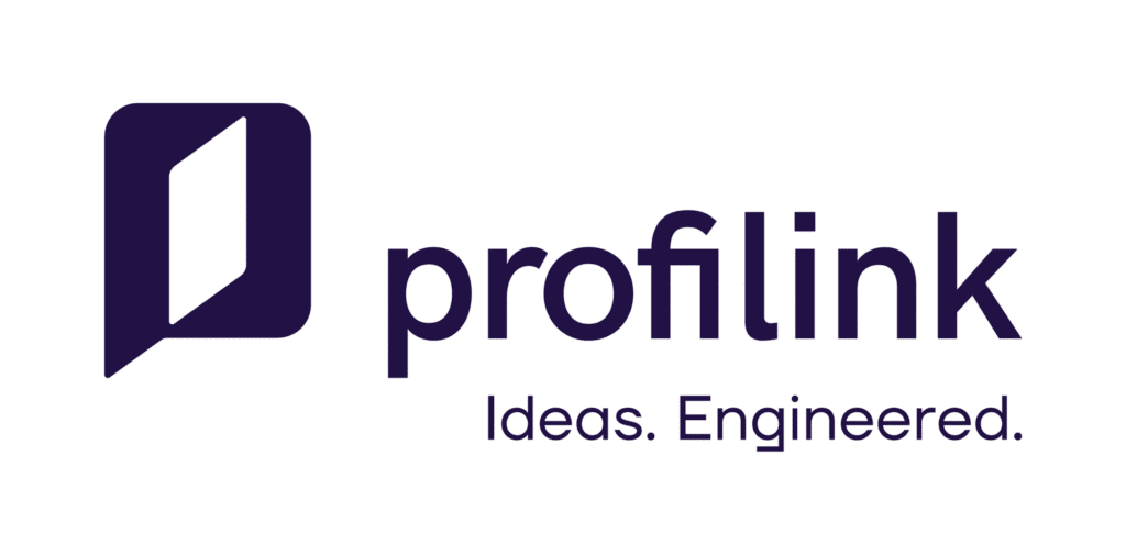 profilink logo slogan blue